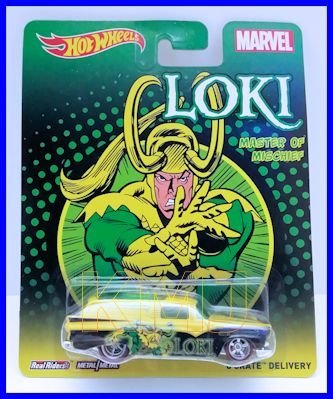 ホットウィール マテル ミニカー ホットウイール Hot Wheels Pop Culture Marvel Loki "Master of Mischief" 8 Crate Deliveryホットウィール マテル ミニカー ホットウイール