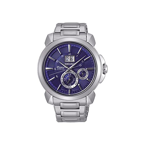 腕時計 セイコー メンズ Seiko Premier Kinetic Perpetual Blue Dial Men 039 s Watch SNP161腕時計 セイコー メンズ