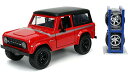 ジャダトイズ ミニカー ダイキャスト アメリカ 1973 Ford Bronco Red with Black Top and Silver Stripe with Extra Wheels Just Trucks Series 1/24 Diecast Model Car by Jada 32425ジャダトイズ ミニカー ダイキャスト アメリカ