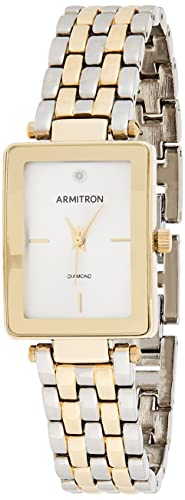 腕時計 アーミトロン レディース Armitron Women's Rectangular Genuine Diamond Dial Bracelet Watc...