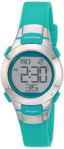 腕時計 アーミトロン レディース Armitron Sport Women's 45/7012TEL Digital Chronograph Teal Resin Strap Watch, 27mm, Teal/Silver腕時計 アーミトロン レディース