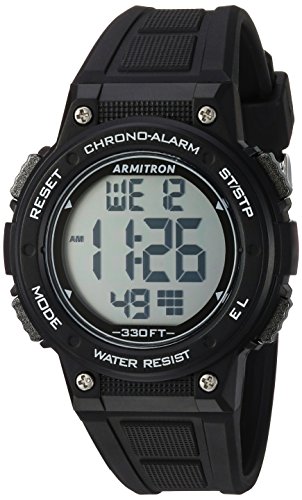 腕時計 アーミトロン レディース Armitron Sport Women's 45/7086BLK Digital Chronograph Black Resin Strap Watch腕時計 アーミトロン レディース