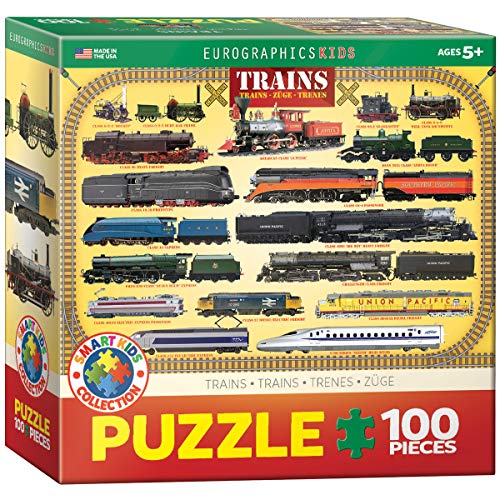 WO\[pY CO AJ Trains 100 Piece Jigsaw PuzzleWO\[pY CO AJ