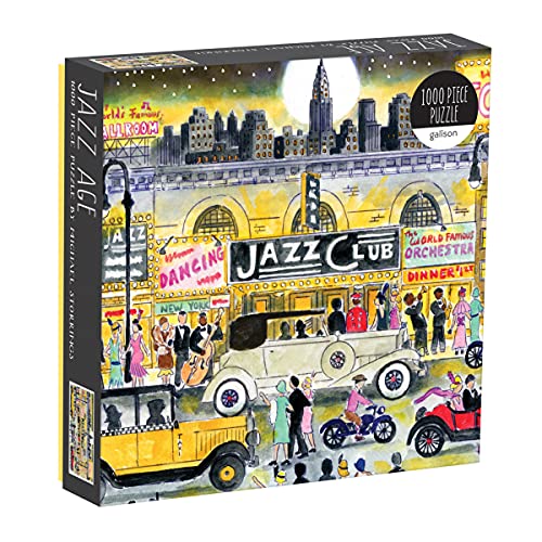 ジグソーパズル 海外製 アメリカ Galison Michael Storrings Jazz Age 1000 Piece Puzzle from 20”x20” Jigsaw Puzzle, Beautifully Illustrated Design, Fun & Challenging Activity The Whole Family Can Enjoy, Great Gift Ideaジグソーパズル 海外製 アメリカ