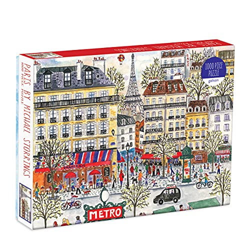 ジグソーパズル 海外製 アメリカ Galison Michael Storrings Paris Puzzle, 1,000 Pieces, 20”x27” Fun and Challenging Piece Together a Charming Paris Scene Complete with The Metro, Cafes, Shops, and The Iconic Eiジグソーパズル 海外製 アメリカ