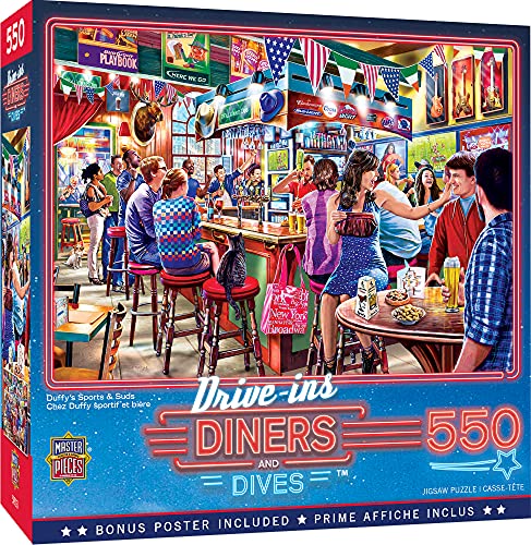 ジグソーパズル 海外製 アメリカ Masterpieces 550 Piece Jigsaw Puzzle for Adults, Family, Or Kids - Duffy's Sports & Suds - 18