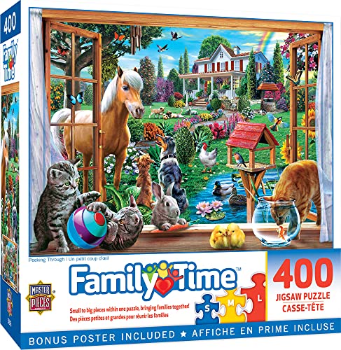 ジグソーパズル 海外製 アメリカ Masterpieces 400 Piece Jigsaw Puzzle For Adults, Family, Or Kids - Peeking Through - 18"x24"ジグソーパズル 海外製 アメリカ