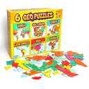 ジグソーパズル 海外製 アメリカ GeoToys 6 GeoPuzzles Set in One Box Educational Kid Toys for Boys and Girls, 50 Piece Geography Jigsaw Puzzles, Jumbo Size Kids Puzzles Ages 4 and upジグソーパズル 海外製 アメリカ