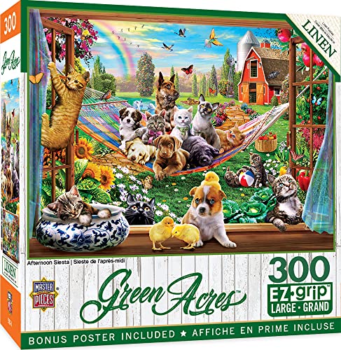 ジグソーパズル 海外製 アメリカ Masterpieces 300 Piece EZ Grip Jigsaw Puzzle - Afternoon Siesta - 18"x24"ジグソーパズル 海外製 アメリカ