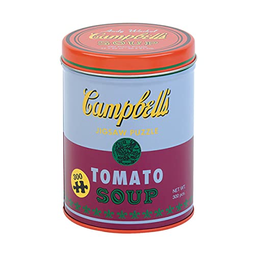 WO\[pY CO AJ Galison Andy Warhol Soup Can Puzzle, Red Violet, 300piece 12h x 20'' ? Puzzle Based on Andy Warhol Tomato Soup Can Painting ? Packaged in Tin Canister ? Makes a Great Gift, Blue (9WO\[pY CO AJ