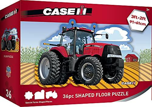 WO\[pY CO AJ MasterPieces Floor Puzzle - Jumbo Size 36 Piece Jigsaw Puzzle for Kids - Case IH Tractor Shaped - 3ftx2ftWO\[pY CO AJ