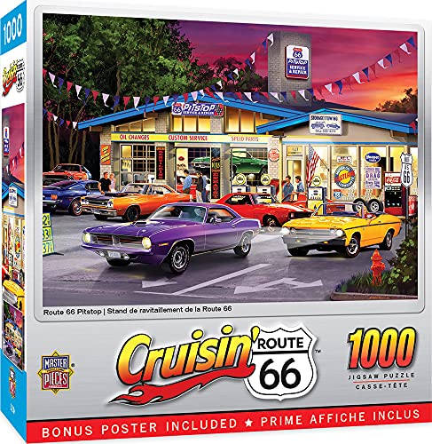 ジグソーパズル 海外製 アメリカ Masterpieces 1000 Piece Jigsaw Puzzle for Adults, Family, Or Kids - Route 66 Pitstop - 19.25"x26.75"ジグソーパズル 海外製 アメリカ
