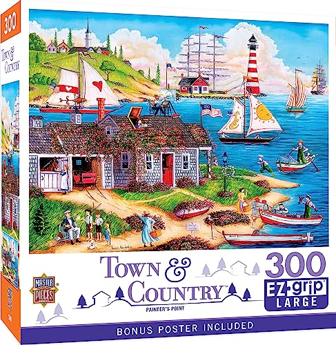 ジグソーパズル 海外製 アメリカ MasterPieces 300 Piece EZ Grip Jigsaw Puzzle - Painter's Point - ..