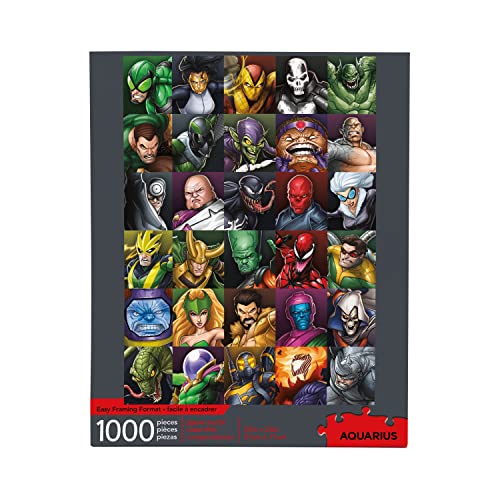 ѥ  ꥫ AQUARIUS Marvel Puzzle Supervillains (1000 Piece Jigsaw Puzzle) - Officially Licensed Marvel Merchandise &Collectibles - Glare Free - Precision Fit - 20 x 28 Inchesѥ  ꥫ