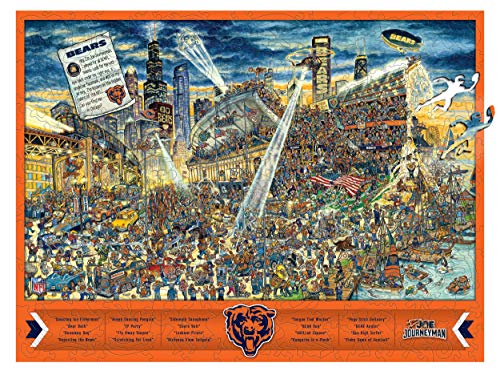 WO\[pY CO AJ NFL Chicago Bears Wooden Joe Journeyman Puzzle, Team Colors, 17.75 x 13.25 InchesWO\[pY CO AJ