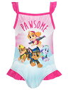パウパトロール 子供服 水着 7 日本サイズ120-130相当 チェイス ラブル スカイ エベレスト 複数キャラクター ピンク キッズ ファッション 男の子 女...