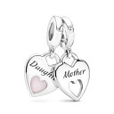 パンドラ ブレスレット チャーム アクセサリー ブランド Pandora Double Heart Split Dangle Charm - Compatible Moments Bracelets - Jewelry for Women - Mother's Day Gift - Made with Sterling Silver & Enaパンドラ ブレスレット チャーム アクセサリー ブランド