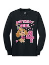 パウパトロール 子供服 長袖Tシャツ 4T 日本サイズ110相当 スカイ ブラック キッズ ファッション 男の子 女の子 4歳誕生日 バースデイ