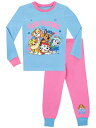 パウパトロール 子供服 パジャマ 18M 日本サイズ80-90相当 スカイ ラブル チェイス マーシャル エベレスト 複数キャラクター ライトブルー/ピンク キ...