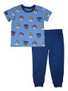 パウパトロール 子供服 半袖Tシャツ ズボン ジョガーパンツ 2T 日本サイズ95相当 チェイス マーシャル ラブル 複数キャラクター ブルー キッズ ファッション 男の子 女の子