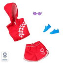 バービー バービー人形 着せ替え 衣装 ドレス Barbie Clothes: Outfit Inspired by Olympic Games Tokyo 2020 Doll, Sport Top and Skirt with Sneakers and Sunglasses, Gift for 3 to 8 Year Oldsバービー バービー人形 着せ替え 衣装 ドレス