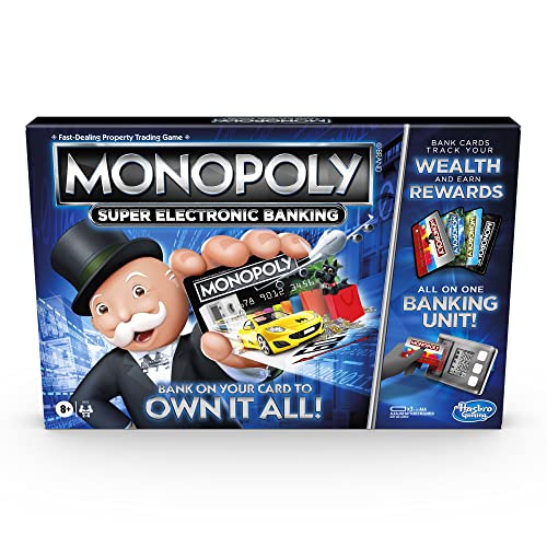 ボードゲーム 英語 アメリカ 海外ゲーム Hasbro Gaming Monopoly Super Electronic Banking Board Game Electronic Banking Unit Choose Your Rewards Cashless Gameplay Tap Technology for A…