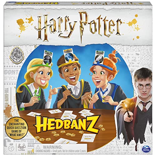 ボードゲーム 英語 アメリカ 海外ゲーム Hedbanz, Harry Potter Card Game 2019 Edition Gift Toy Merchandise Family Board Game Based on the Wizarding World Books Movies, for Adults and Kids Ages 7 and Upボードゲーム 英語 アメリカ 海外ゲーム