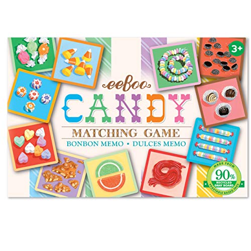 ボードゲーム 英語 アメリカ 海外ゲーム eeBoo: Candy Memory and Matching Little Game, Sharpens Recognition, Concentration and Memory Skills, for Ages 3 and Up, Provides Interaction Between Child and Parentボードゲーム 英語 アメリカ 海外ゲーム