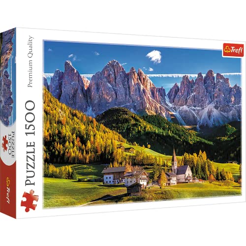 ジグソーパズル 海外製 アメリカ Trefl Val di Funes Valley, Dolomites, Italy 1500 Piece Jigsaw Puzzle Red 33 x23 Print, DIY Puzzle, Creative Fun, Classic Puzzle for Adults and Children from 12 Years Oldジグソーパズル 海外製 アメリカ