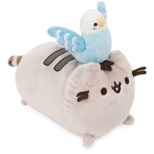 ガンド GUND ぬいぐるみ リアル お世話 GUND Pusheen Bo Parakeet Best Friend Set Two-in-One Plush Cat Stuffed Animal, Gray and Blue, 6”ガンド GUND ぬいぐるみ リアル お世話