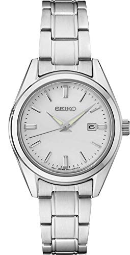 楽天angelica腕時計 セイコー レディース SEIKO SUR633 Watch for Women - Essentials - with Stainless Steel Case and Bracelet, Silver Sunray Dial, Date Calendar, and Water-Resistant to 100m腕時計 セイコー レディース