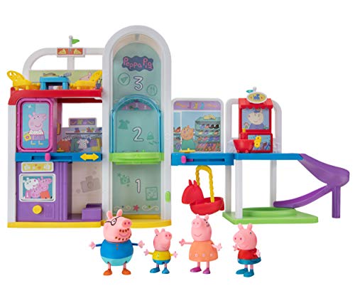 Peppa Pig ペッパピッグ アメリカ直輸入 おもちゃ Peppa Pig Shopping Mall with Family, Includes 1 Connectable Mall Playset, 4 Character Toy Figures, 2 Chairs, 1 Pizza Table, 1 Toy Boat ? for Kids - AMAZONPeppa Pig ペッパピッグ アメリカ直輸入 おもちゃ