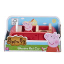 Peppa Pig ペッパピッグ アメリカ直輸入 おもちゃ Peppa Pig Wooden Red Car, Push Along Vehicle, Imag...