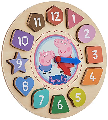 Peppa Pig ペッパピッグ アメリカ直輸入 おもちゃ Peppa Pig Shape Sorter Clock Puzzle for 36 months to 48 months, 14Pieces (12Piece numbers Clock Stand )Peppa Pig ペッパピッグ アメリカ直輸入 おもちゃ