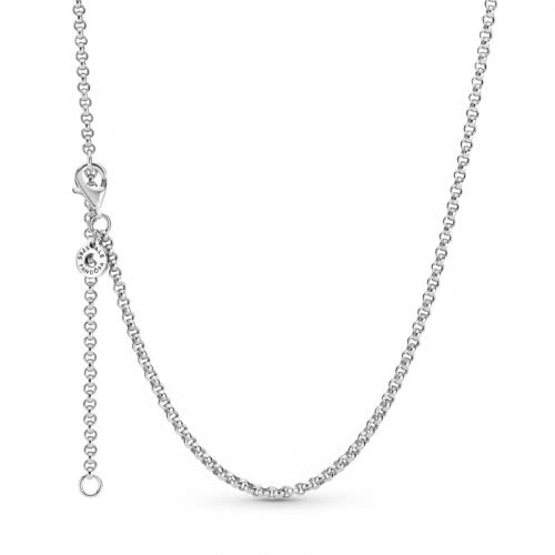 パンドラ アクセサリー ブランド かわいい おしゃれ Pandora Rolo Chain Necklace - Adjustable Necklace with Lobster Clasp - Great Gift for Her - Sterling Silver - 23.6 パンドラ アクセサリー ブランド かわいい おしゃれ