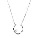 パンドラ アクセサリー ブランド かわいい おしゃれ Pandora Jewelry Offset Freshwater Cultured Pearl Circle Freshwater cultured pearl Necklace in Sterling Silver, 19.7