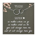 EFYTAL アクセサリー ブランド かわいい おしゃれ EFYTAL Sister Necklaces, 925 Sterling Silver 2 Circle Necklace for Women, Sister Necklace Gifts from Sister, Gifts for Sisters from Sisters, Sister BirthdayEFYTAL アクセサリー ブランド かわいい おしゃれ