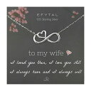 EFYTAL アクセサリー ブランド かわいい おしゃれ EFYTAL Wife Gifts, Wife Birthday Gift Ideas For Her, Romantic Sterling Silver Infinity with Heart Necklace Jewelry for Women, Cute Anniversary / Valentines EFYTAL アクセサリー ブランド かわいい おしゃれ