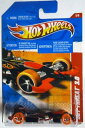 ホットウィール マテル ミニカー ホットウイール 2011 Hot Wheels Jet Threat 3.0 Thrill Racers Volcano 5 of 6, #203 Black with Orange Wheelsホットウィール マテル ミニカー ホットウイール