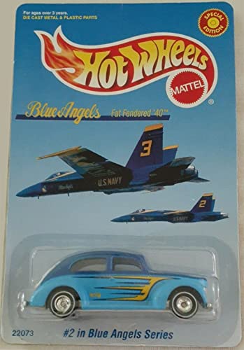 ۥåȥ ޥƥ ߥ˥ ۥåȥ Hot Wheels - Special Limited Edition - M&D Toys - Blue Angels Series - #2 in Series - Fat Fendered '40 (Dark Blue/Light Blue ...