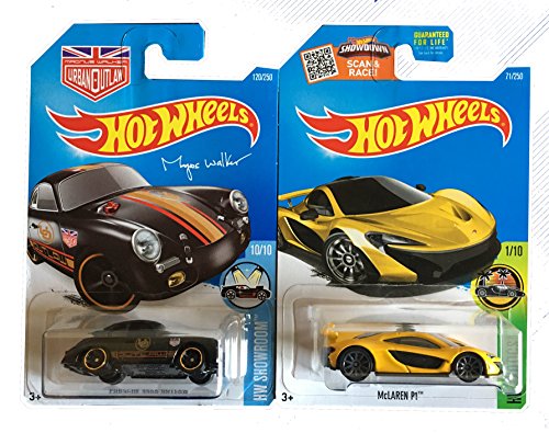 ホットウィール マテル ミニカー ホットウイール Hot Wheels 2016 Magnus Walker's Porsche 356 Outlaw (Black) #120 & McLaren P1 (Yellow) #71 2-Car Bundle Setホットウィール マテル ミニカー ホットウイール