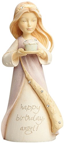 GlXR Enesco u CeA COf AJ Enesco Foundations by Karen Hahn Birthday Girl Figurine, 4.49-InchGlXR Enesco u CeA COf AJ