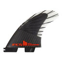 サーフィン フィン マリンスポーツ FCS II Accelerator Performance Core Tri Fin Set - Black/Red - ...