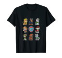 パウパトロール 子供服 半袖Tシャツ キッズ スモール チェイス マーシャル ラブル ロッキー 複数キャラクター ブラック キッズ ファッション 男の子 女の子