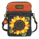 chala バッグ パッチ カバン かわいい CHALA Cell Phone Crossbody Purse-Women PU Leather/Canvas Multicolor Handbag with Adjustable Strap - Sunflower - navychala バッグ パッチ カバン かわいい