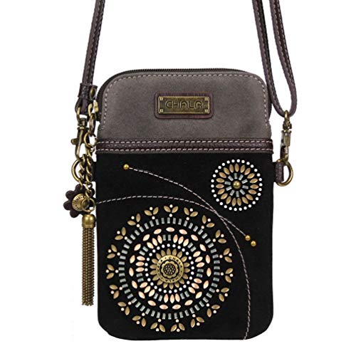 chala obO pb` Jo 킢 CHALA Dazzled Cell Phone Crossbody Purse-Women PU Leather Multicolor Handbag with Adjustable Strap - Starburst - blackchala obO pb` Jo 킢