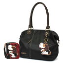 chala バッグ パッチ カバン かわいい CHALA LaserCut Tote Shoulder Handbag with Match Wallet Gi...
