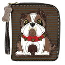 chala z pb` EHbg ` Chala Handbags Bulldog Zip-Around Wristlet Wallet - Bulldog Momchala z pb` EHbg `