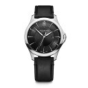 ビクトリノックス 腕時計 ビクトリノックス スイス レディース，ウィメンズ Victorinox Alliance ?40, Black Dial, Silver Bezel, Black Leather Strap腕時計 ビクトリノックス スイス レディース，ウィメンズ