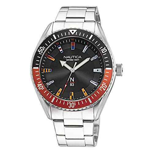 腕時計 ノーティカ メンズ Nautica N83 Men's NAPFWF017 Finn World Grey/Black/SSB Watch腕時計 ノーティカ メンズ